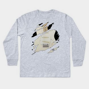 White Stratocaster Soul Kids Long Sleeve T-Shirt